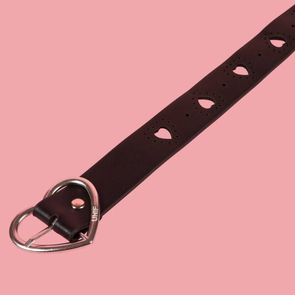 UNIF Accessories - UNIF Heart black faux leather Heart belt